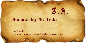 Besenczky Melinda névjegykártya